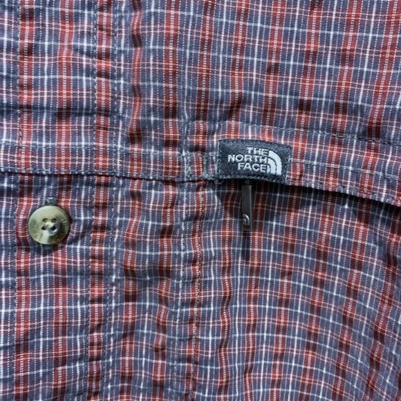 The North Face Long Sleeve Red Blue Plaid Shirt - Picture 3 of 11